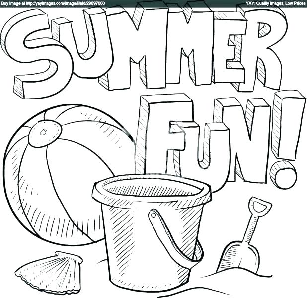 618x599 Coloring Pages Summer Holidays Good Printable Summer Coloring