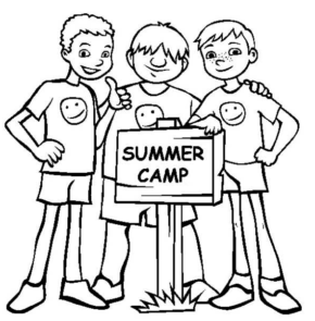 290x295 Summer Camp Coloring Page Amp Coloring Book