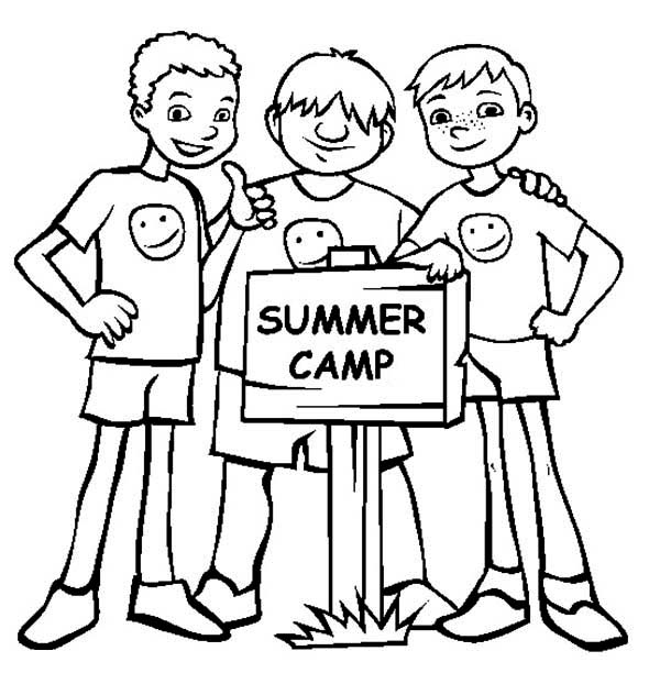 600x612 Bestfriends On Summer Camp Coloring Page