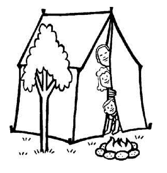 555x574 Summer Camp Coloring Pages