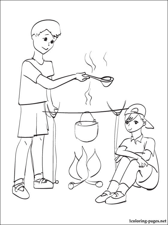 560x750 Summer Camp Coloring Page Coloring Pages