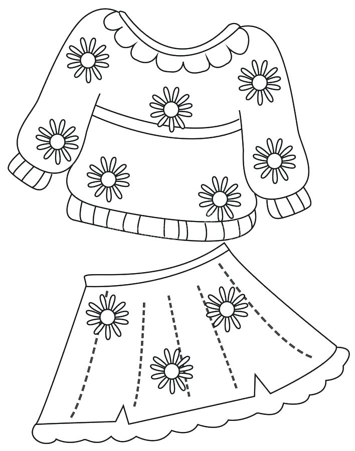 Summer Clothes Coloring Pages