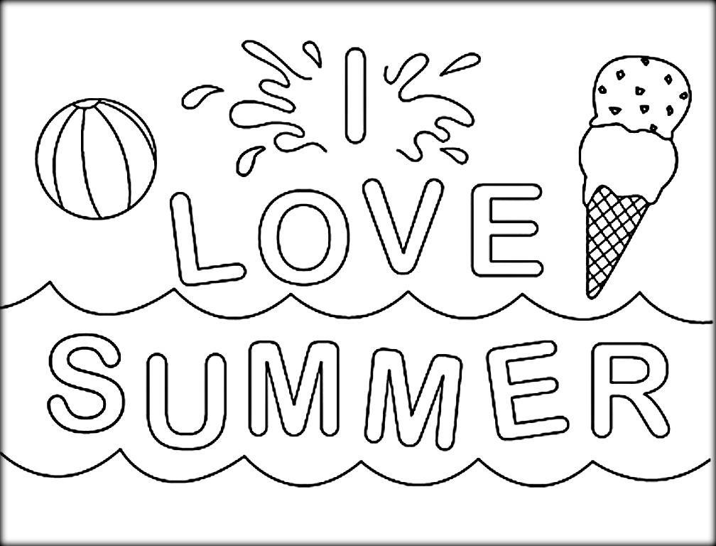 1008x768 Summer Coloring Pages