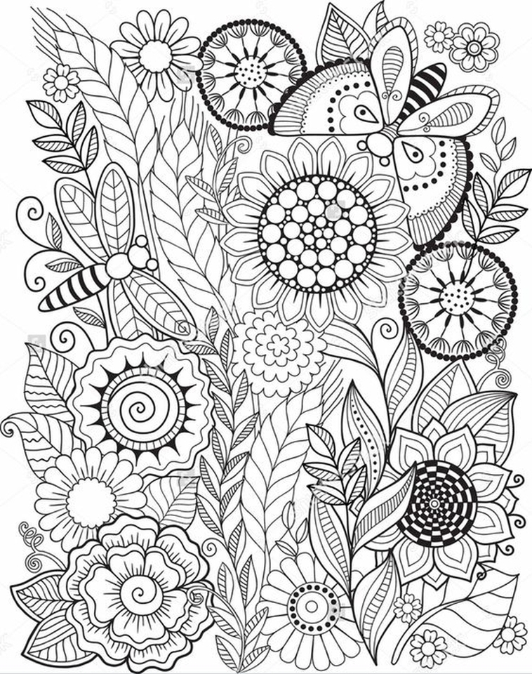 758x960 Get This Summer Coloring Pages To Print Out For Adults
