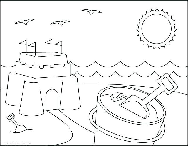 640x496 Summer Coloring Pages Free Summer Coloring Pages Beach Pictures