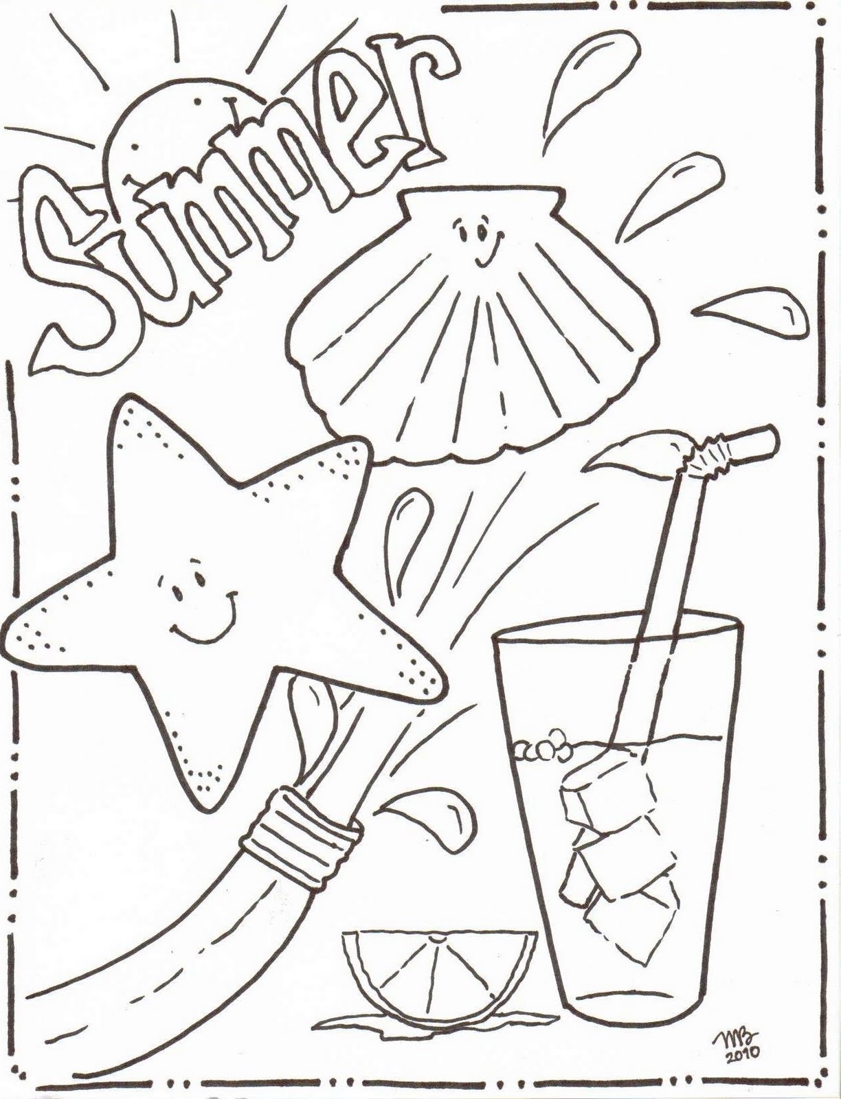 1224x1600 Happy Summer Coloring Page Getcoloringpages Free