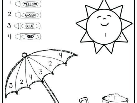 Summer Colouring Pages For Preschool
