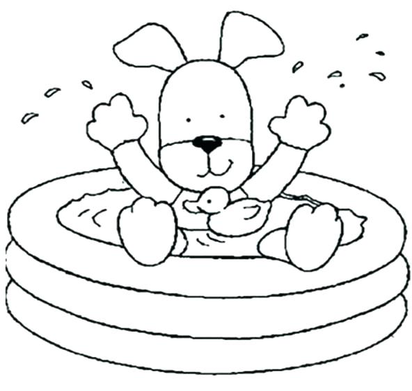 592x562 Beach Scene Printable Coloring Pages Summer Colouring