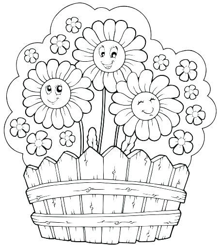 456x510 Summer Flowers Coloring Pages Printable