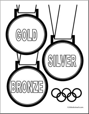 304x392 Coloring Page Winter Olympic Medals