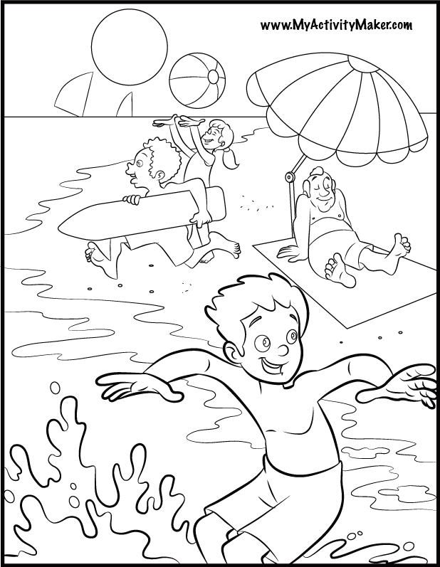 618x797 Coloring Pages Of Summer Season Summer Coloring Sheets 5562 618797