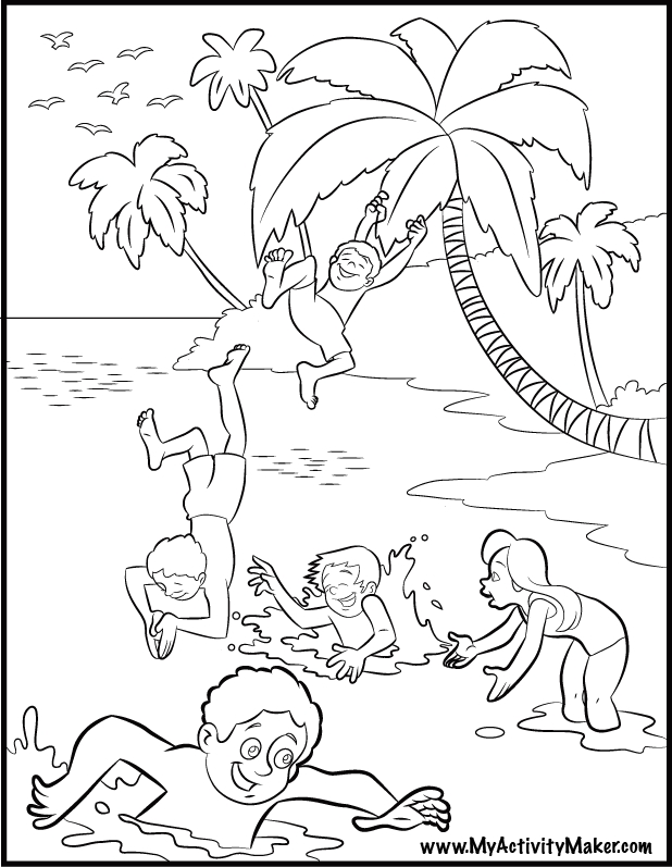 618x797 Coloring Pages Of Summer Season