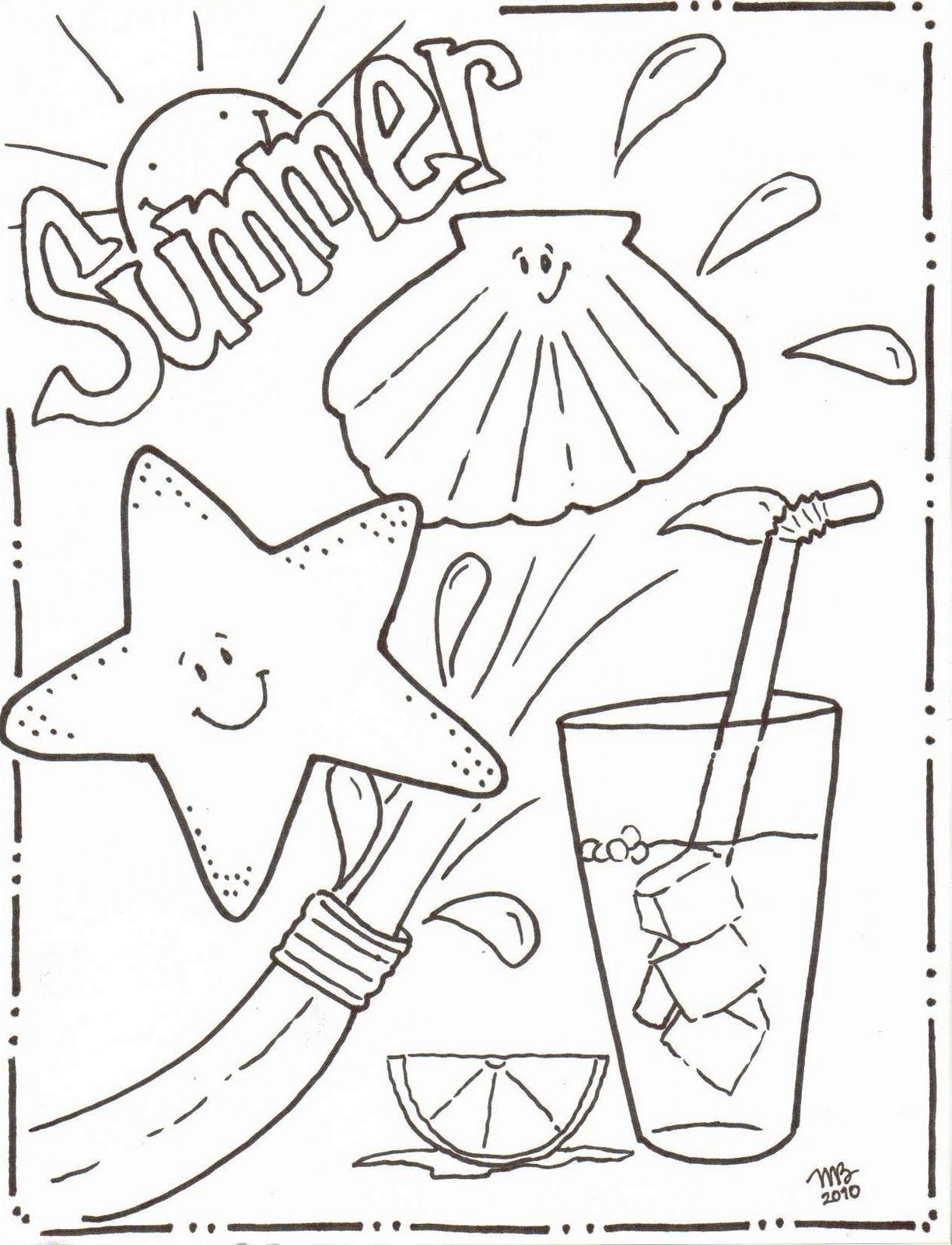 1224x1600 Emerging Coloring Pages Of Summer Season Activity Village Free
