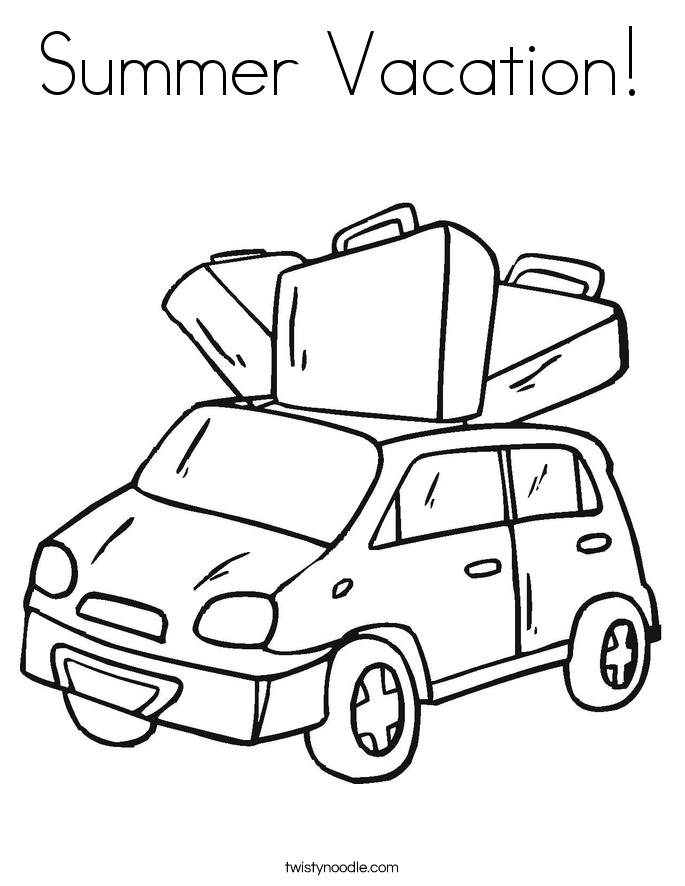685x886 Summer Vacation Coloring Page