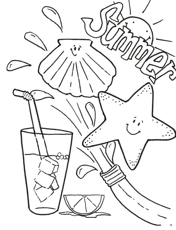 600x784 Summertime Colouring Pages