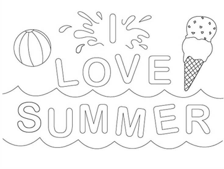 735x557 Exploit Summertime Coloring Sheets Summer Pages Sporturka Free