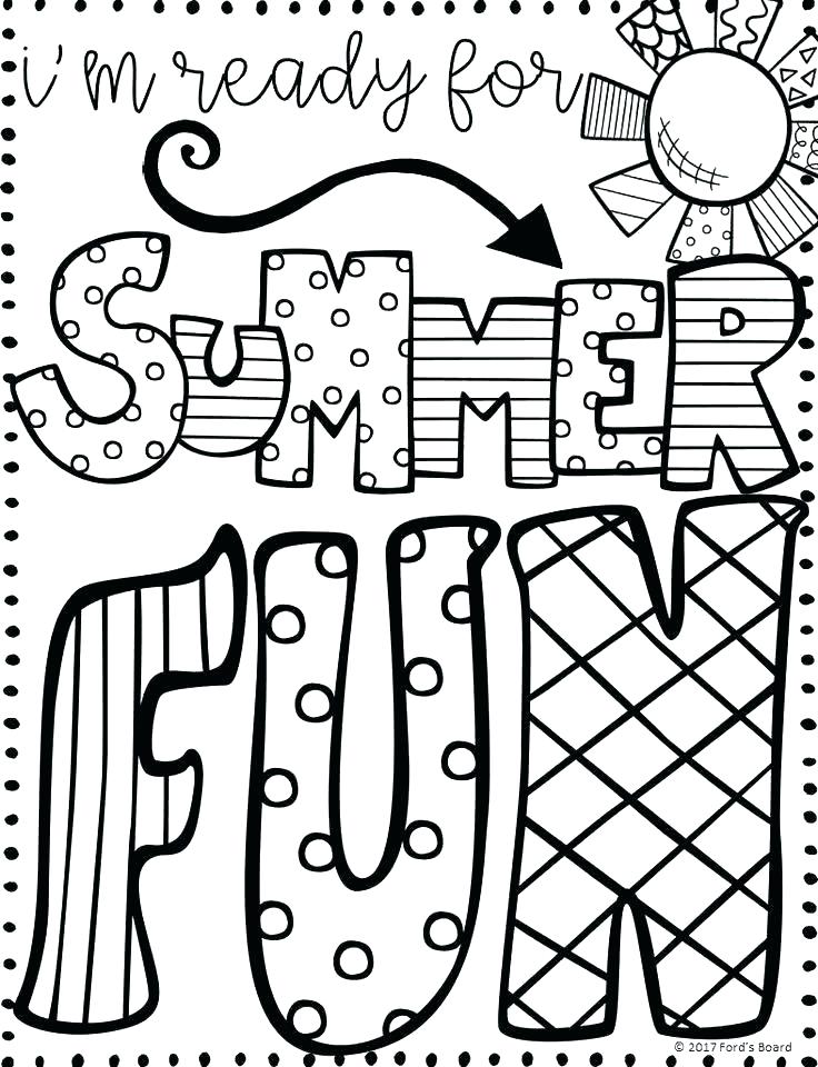 736x960 Summer Coloring Sheets For Kids Free Summer Coloring Pages
