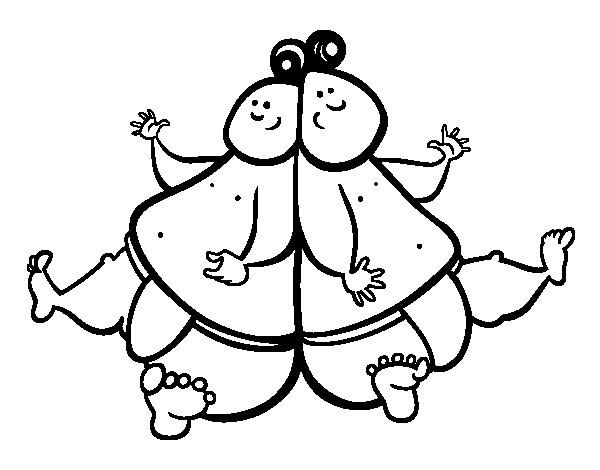 600x470 Sumo Wrestlers Coloring Page