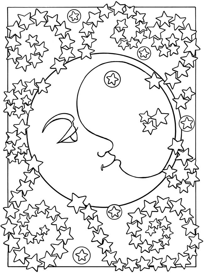 650x871 Welcome To Dover Publications Sun, Moon And Stars Designs To Color