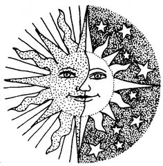 236x240 Sun And Moon Coloring Page Adult Coloring Pages