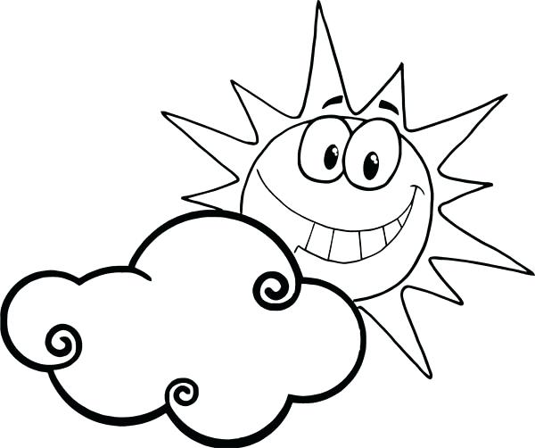 600x502 Sun Coloring Page Cloud Nature Printable Coloring Pages Free