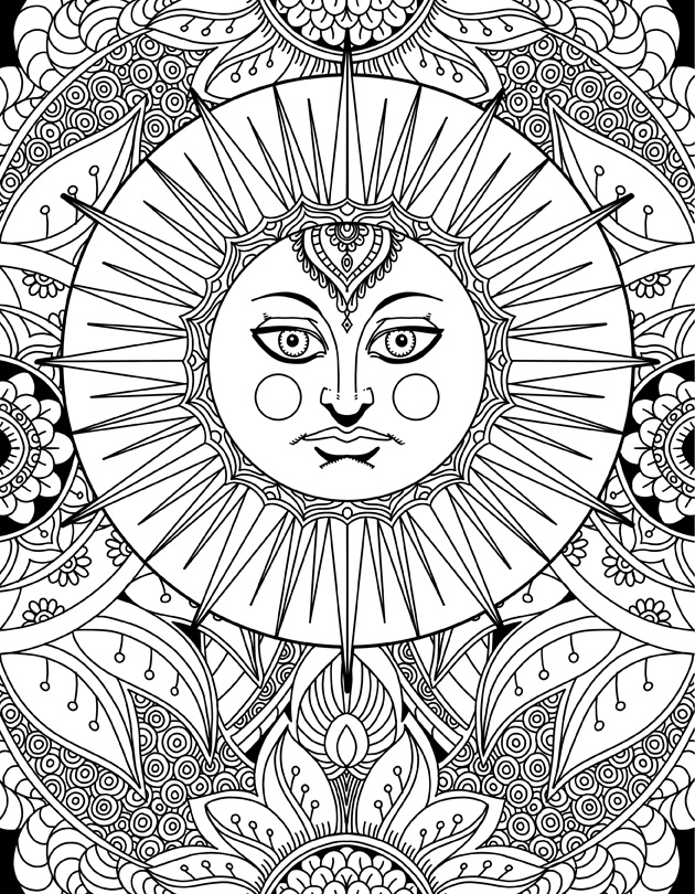 630x810 Printable Coloring Pages For Adults Karyn Lewis Illustration