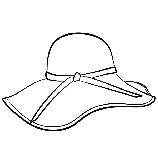 600x600 Hat For Colouring Floppy Hat Coloring Pages Coloring Sun Coloring