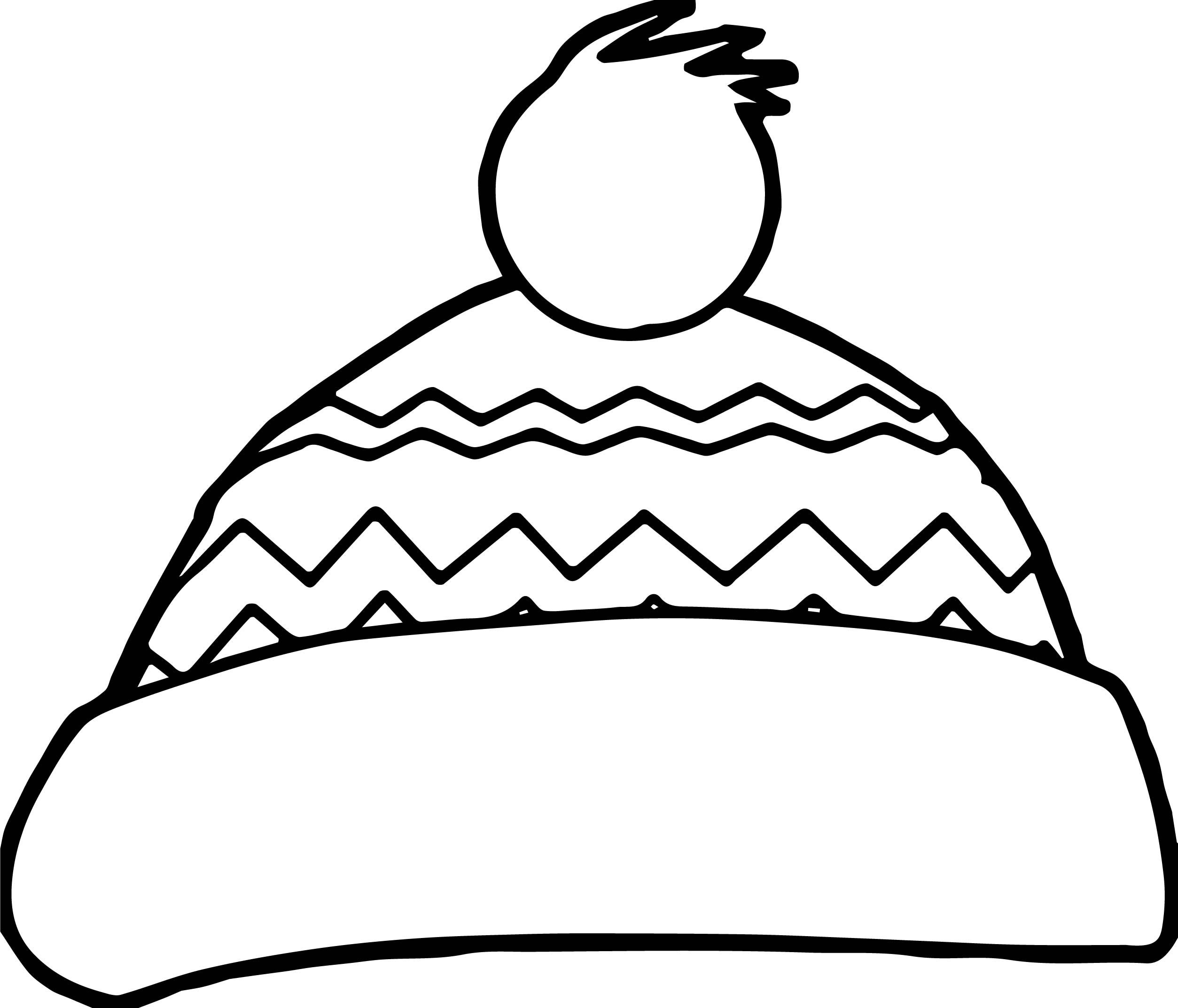 2507x2146 Simple Winter Hat Coloring Pages Sun Throughout Page Mitten