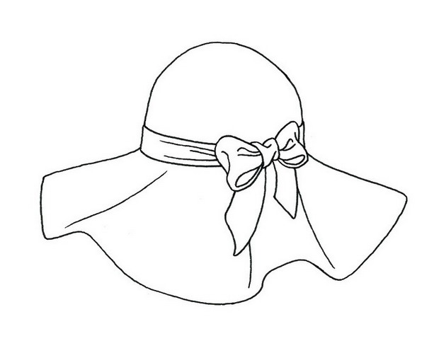 620x482 Sun Hat Coloring Page