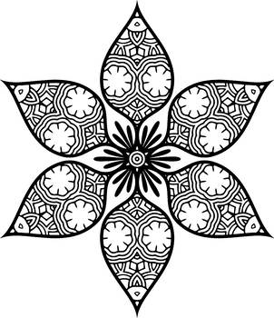 302x350 Flower And Sun Mandala Coloring Pages By Debbie Madson Tpt