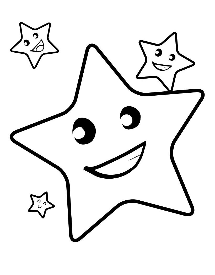 820x1050 Stars And Moon Coloring Pages To Download Print Free Printable