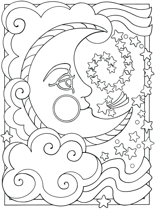 650x874 Sun And Moon Coloring Pages Also Sun Moon Coloring Page Free Sun