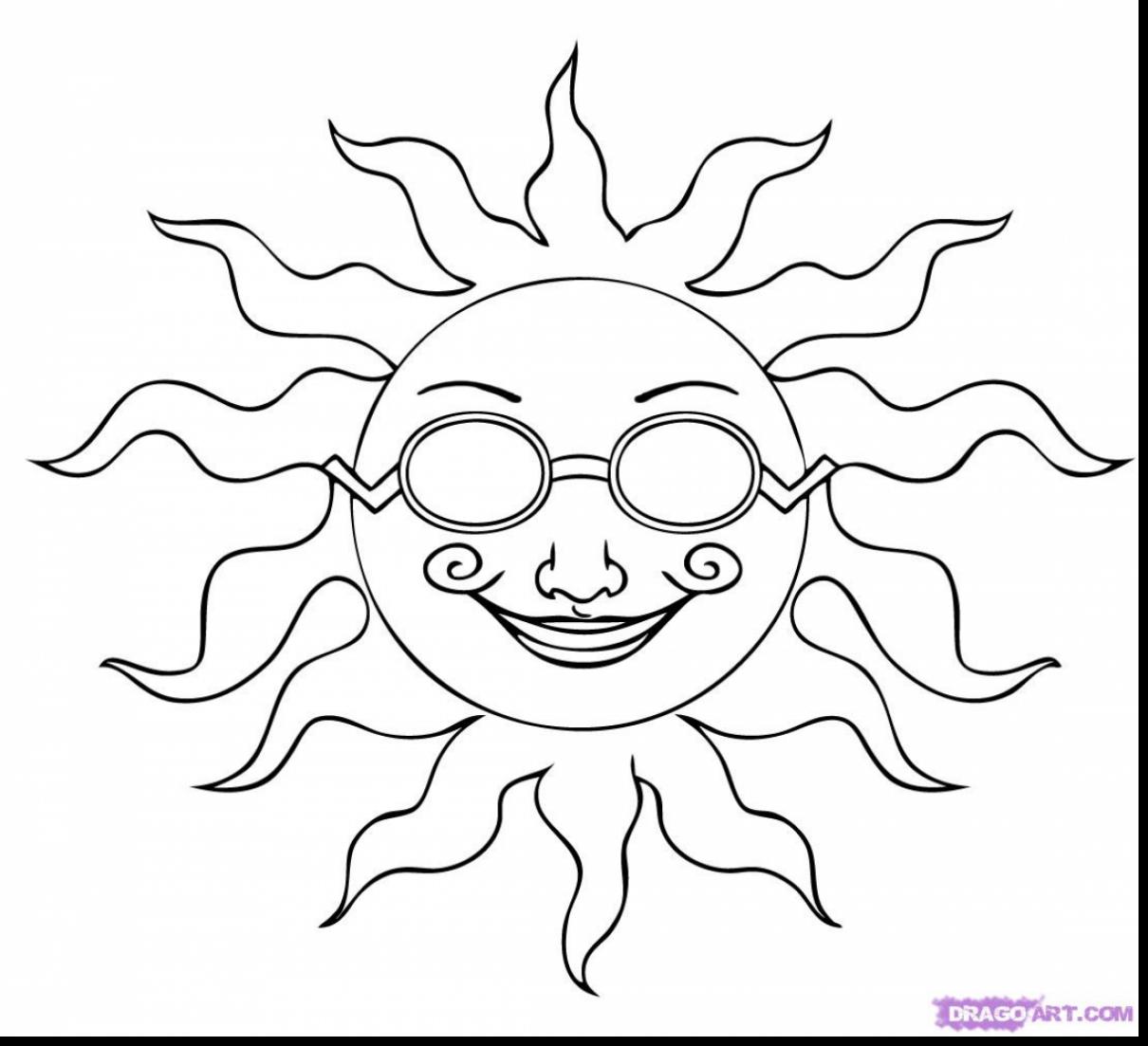 1210x1103 Sun Moon And Stars Coloring Page Newyork
