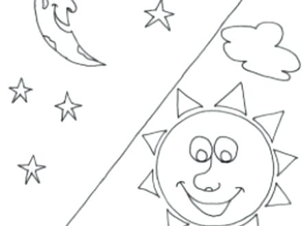 440x330 Moon And Stars Coloring Pages