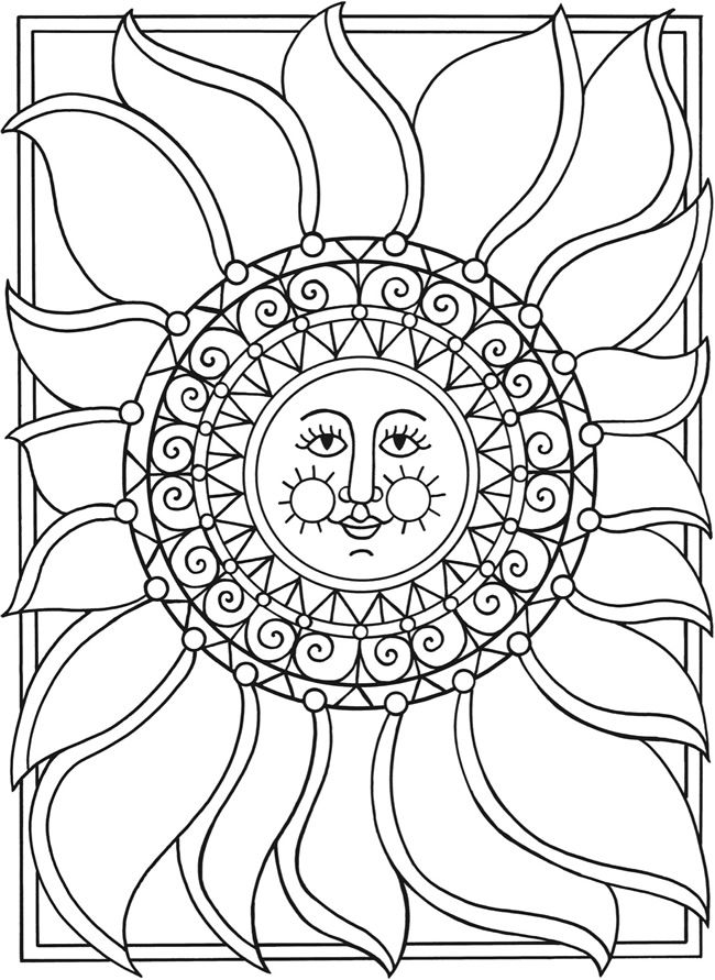 Sun Moon Coloring Pages