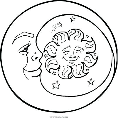 402x400 Sun And Moon Coloring Pages Sun Moon Coloring Page Sun And Moon
