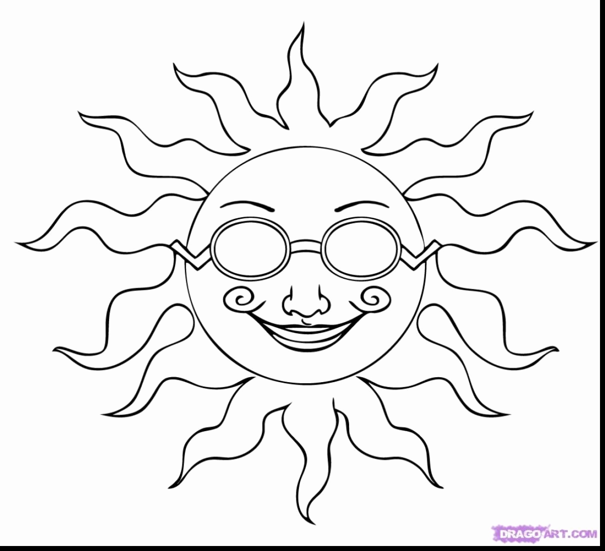 Sun Moon Stars Coloring Pages