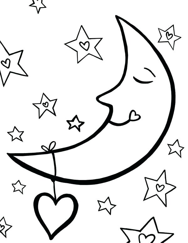 600x776 Moon And Stars Coloring Pages Free Design Coloring Pages A Sun