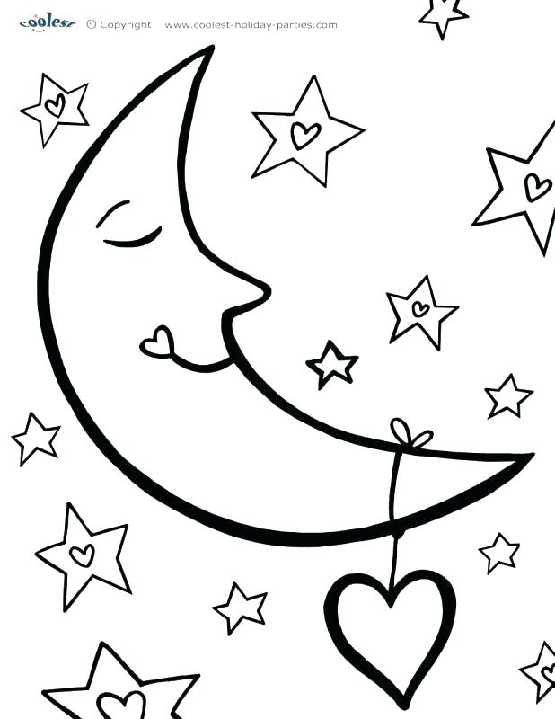 618x800 Sun Moon Stars 1 Coloring Page