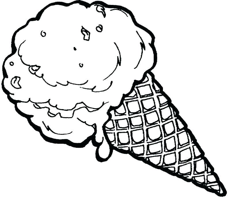 792x686 Ice Cream Cone Color Sheets Ice Cream Sundae Coloring Page Ice