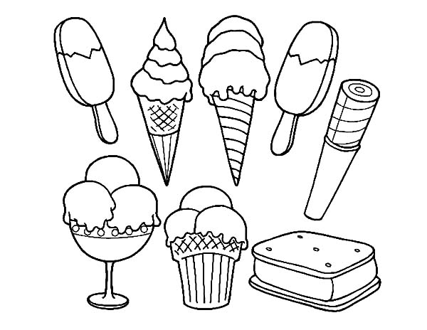 600x464 Ice Cream Sundae Coloring Page Unique Coloring Pages Ice Cream 39