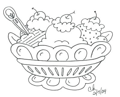 400x322 Banana Split Coloring Page Ice Cream Sundae Coloring Together