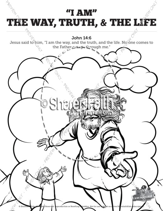 520x673 John 14 The Way The Truth And The Life Sunday School Coloring