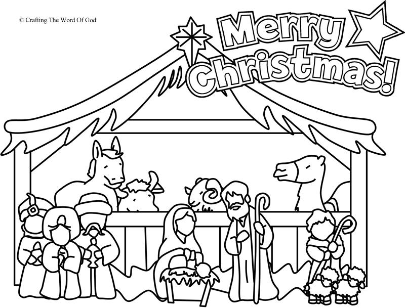 800x609 Nativity Coloring Page Coloring Page Crafting The Word Of God