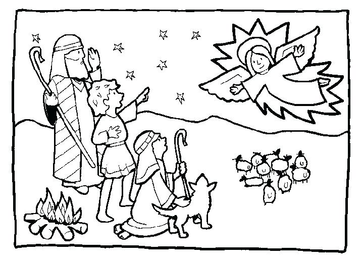 717x519 Sunday School Christmas Coloring Pages Coloring Sheets For Church
