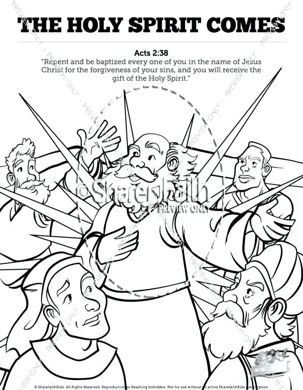 604x776 Sunday School Coloring Pages Acts 2 The Holy Spirit Comes School