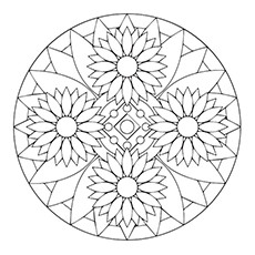 Sunflower Coloring Page