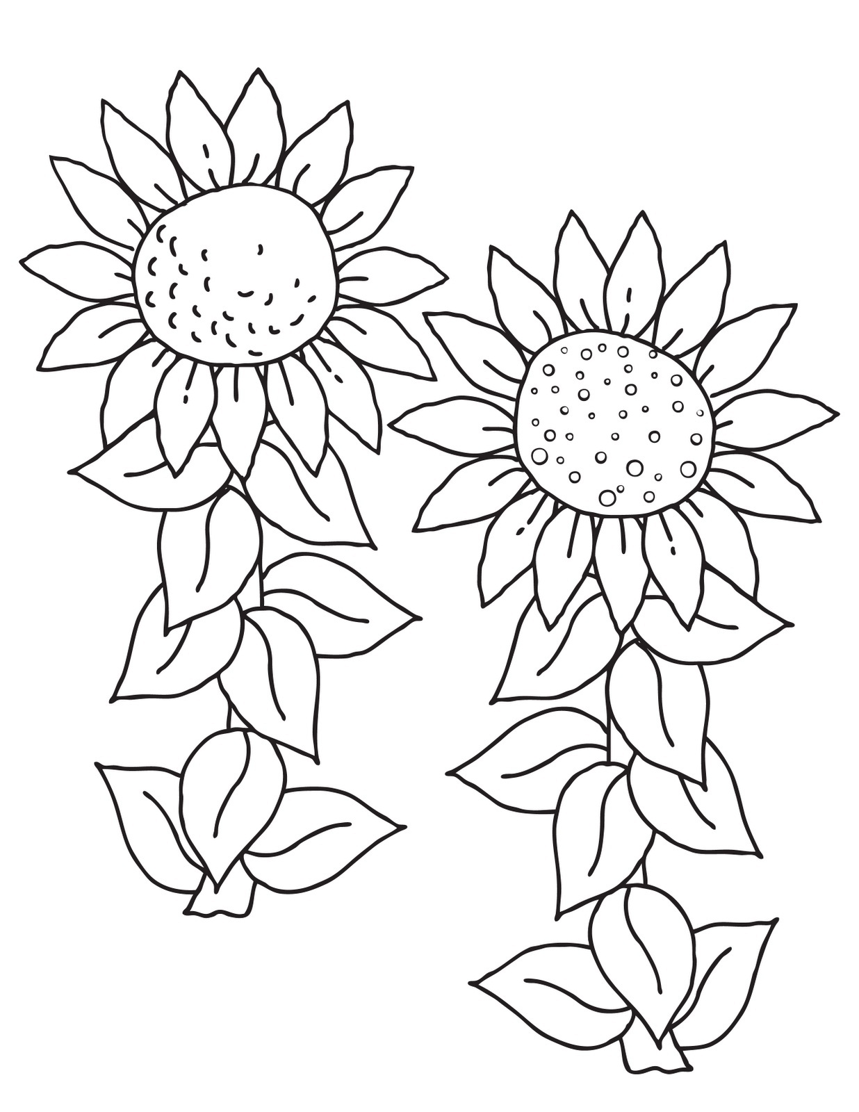 1236x1600 Free Printable Sunflower Coloring Pages For Kids