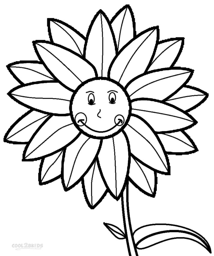712x850 Printable Sunflower Coloring Pages For Kids Cool2bkids
