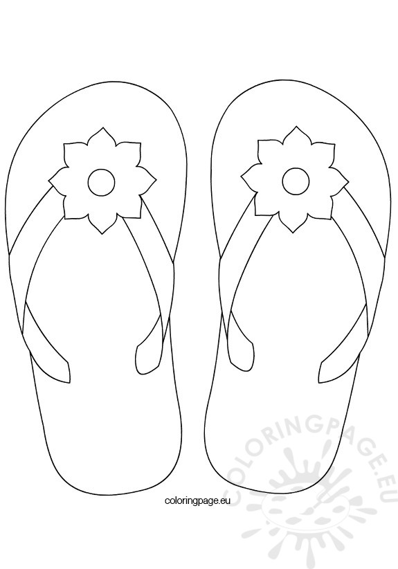 575x822 Flip Flops Sunglasses Coloring Sheet Pages Clip Art And Flop